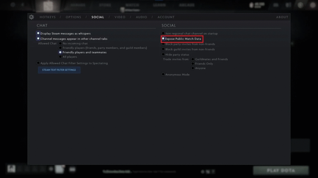 Dota 2 ExposePublic Match Data