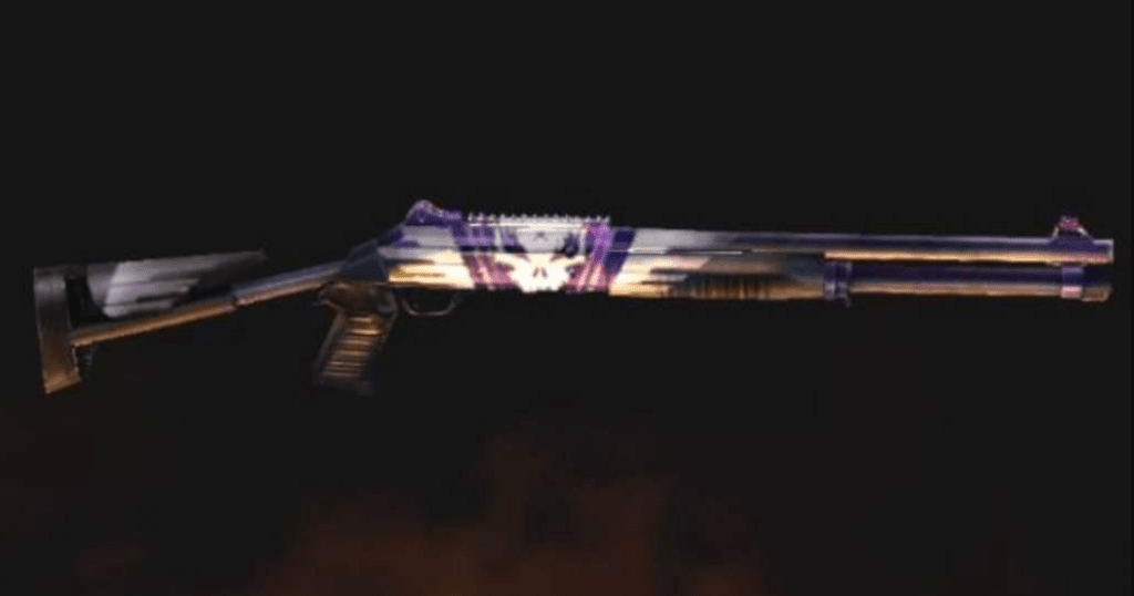 M1014 Black Skull Violet Terror