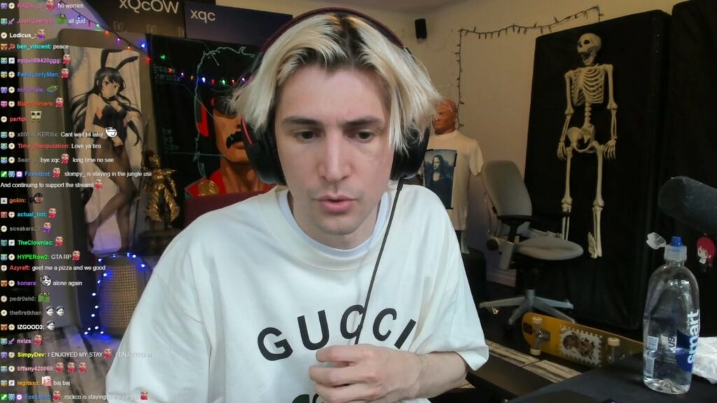 xQc ปิดสตรีม Twitch กะทันหัน