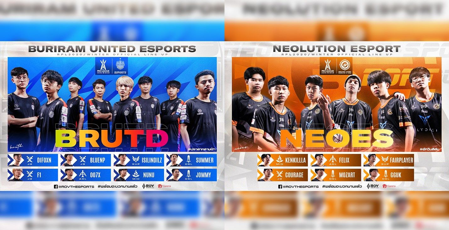 รับน้อง! Buriram ดวล Neolution Bacon เปิดหัว RoV Pro League 2020 Winter ...
